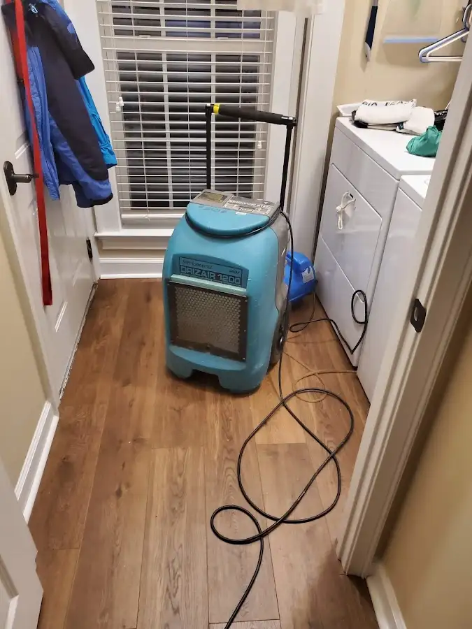 Commercial dehumidifier deployed for Flood Damage Cleanup in Round Lake